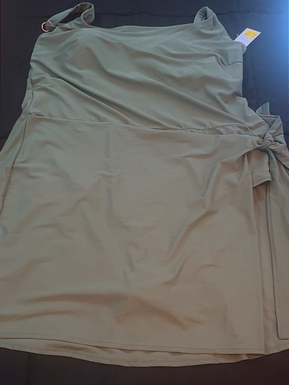 Women’s Olive Tie-Waist Dress